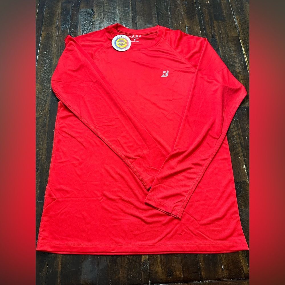 Men's Sun Protection Outdoor Long Sleeve Fishing T-Shirt Red (579)